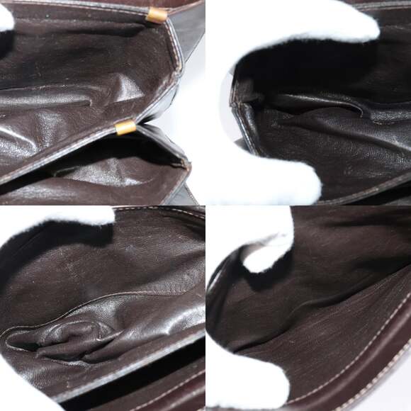 CELINE C Sulky Shoulder Bag Canvas Brown Gold - Picture 12 of 13